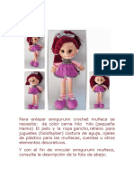 Instrucciones para tejer una muñeca amigurumi al crochet