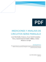 Informe circuitos serie paralelo