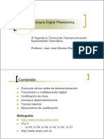 Tema 3 - Jerarquía Digital Plesiócrona, PDH. Profesor - Juan José Alcaraz Espín