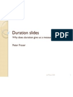 Duration Slides: Why Does Duration Give Us A Measure of Elasticity? Peter Fraser