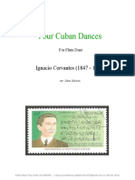 4 Cuban Dances by Cervantes For Flute Duet