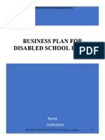 Business Plan For Disability School