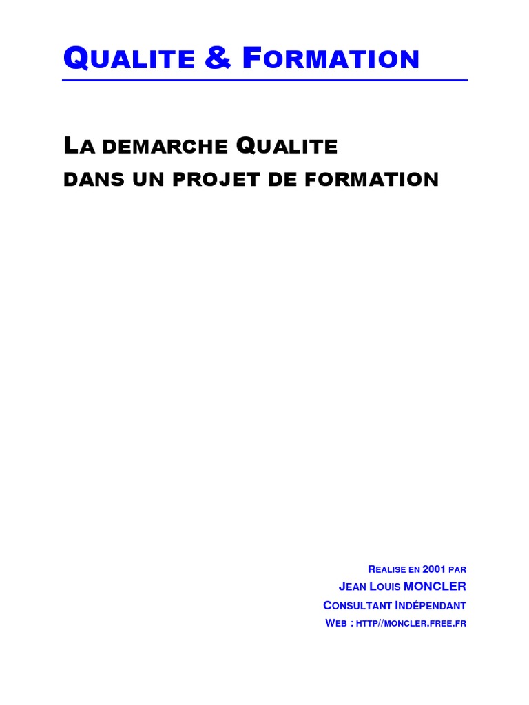 Démarche Qualité en Formation | PDF | Management de la qualité ...