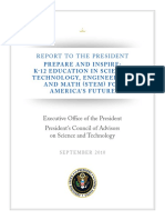 President's Council, Prepare and Inspire K-12 Science, Technology, Engineering, and Math Education For America's Future