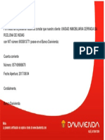 Certificado Bancario Davivienda Actual PDF