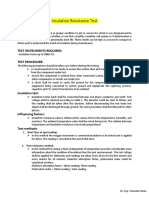 Insulation Resistance Test PDF