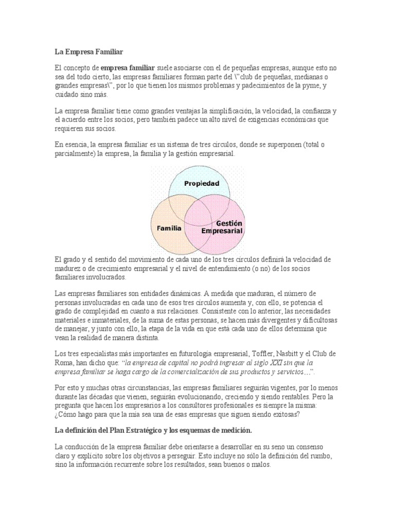 Claves para el Éxito de Empresas Familiares | PDF | Pequeñas y medianas ...