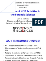 AAFS Overview of NIST Activities in FS 2014 FINAL