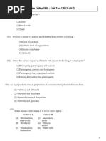 Biology - Unit 02 - Allen OnlineQuestions