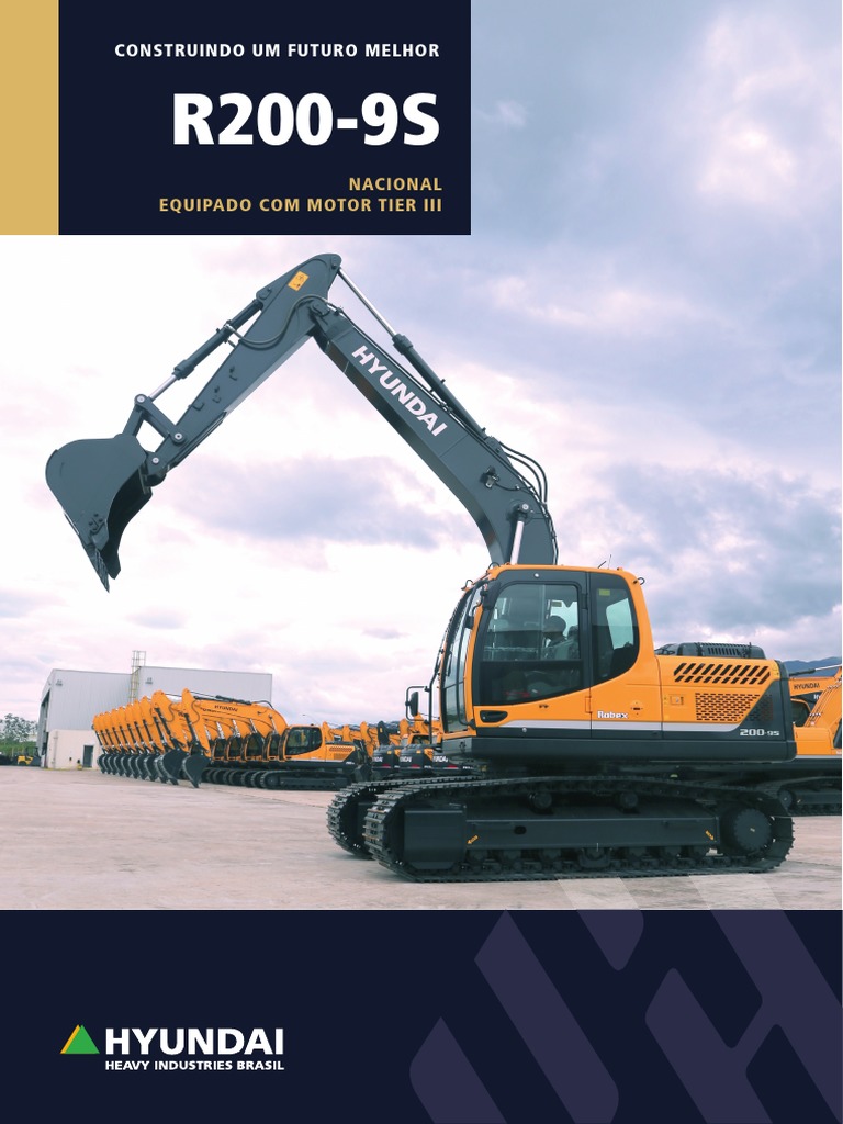 Escavadeira Hyundai R200-9S: Especificações e Vantagens | PDF | Motores ...