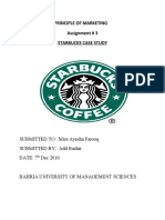 Principle of Marketing Assignment # 3 Starbucks Case Study