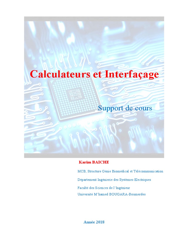 3-Polycopie - Calculateurs Et Interfaçage PDF | PDF | Processeur ...