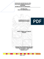 Informe Práctica Empresarial Gobernación Del Meta