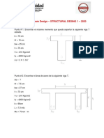 Taller # 2 Diseño de Vigas T - 2020 PDF