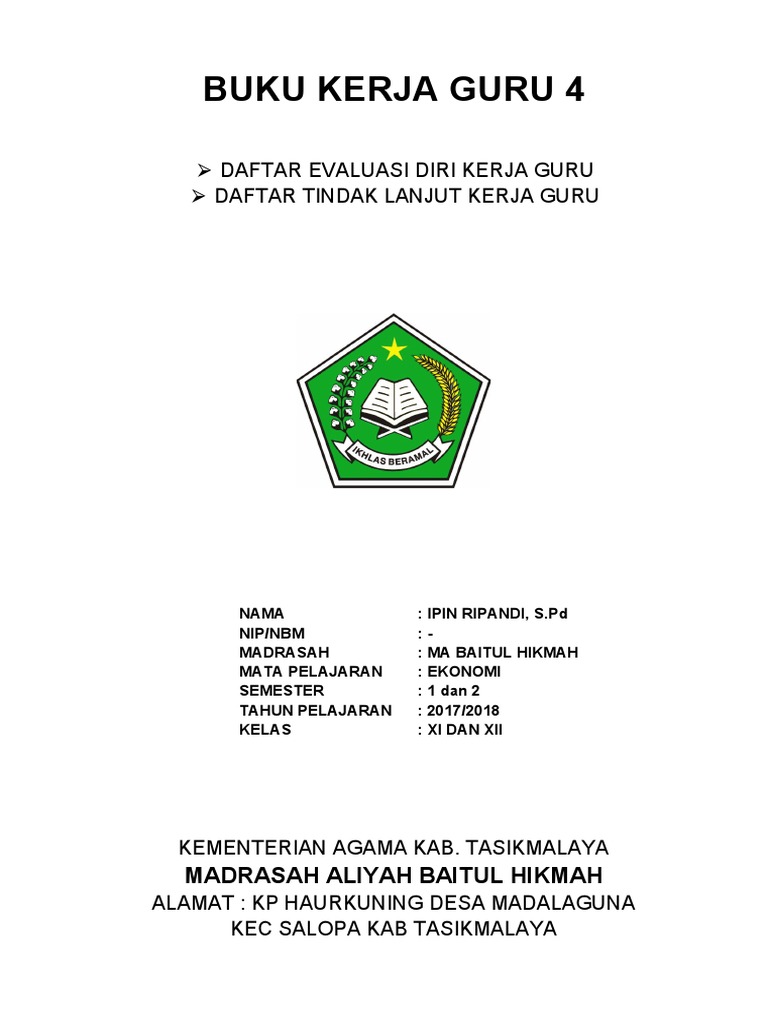 Buku Kerja Guru 4: Evaluasi dan Rencana PKB | PDF | Karier & Perkembangan