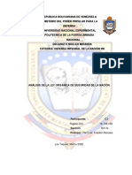 Analisis de La Ley de Seguridad de La Nacion