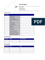 Site Visit Report Template