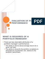 Evaluation of Portfolio Performance