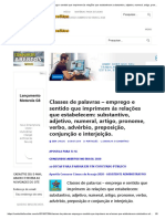 Classes de Palavras – Emprego e Sentido Que Imprimem Às Relações Que Estabelecem_ Substantivo, Adjetivo, Numeral, Artigo, Pronome, Verbo, Advérbio, Preposição, Conjunção e Interjeição. - Central de Favoritos