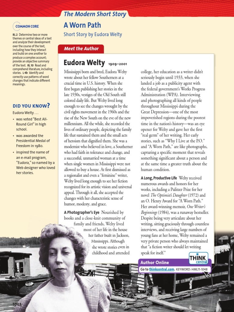 A Worn Path Eudora Welty PDF Reading Comprehension