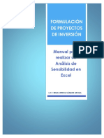 MANUAL PARA REALIZAR EL ANÁLISIS DE SENSIBILIDAD EN EXCEL