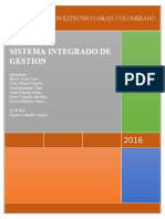 SISTEMA INTEGRADO DE GESTION Primera Entrega