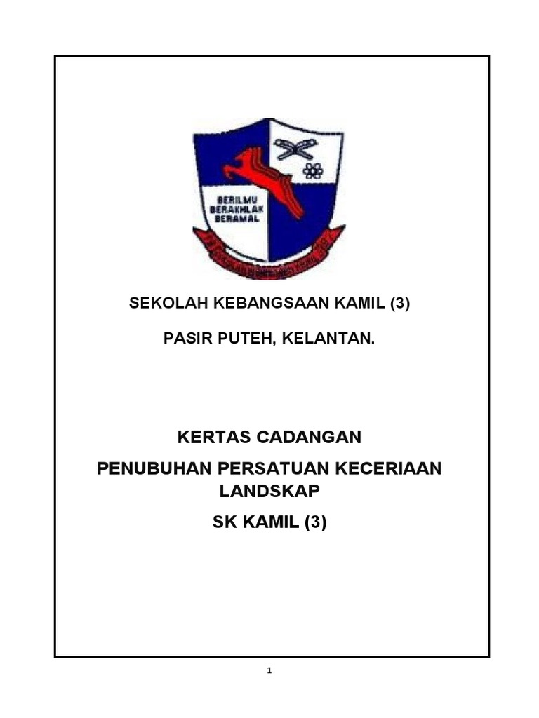 Kertas Kerja Persatuan Pdf