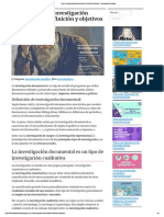 ¿Qué Es La Investigación Documental - Definición y Objetivos - Investigación Científica PDF