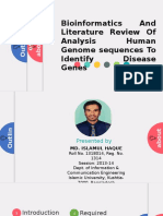 Bioinformatics and Literature Review of Analysis Human Genome Sequences To Identify Disease Genes