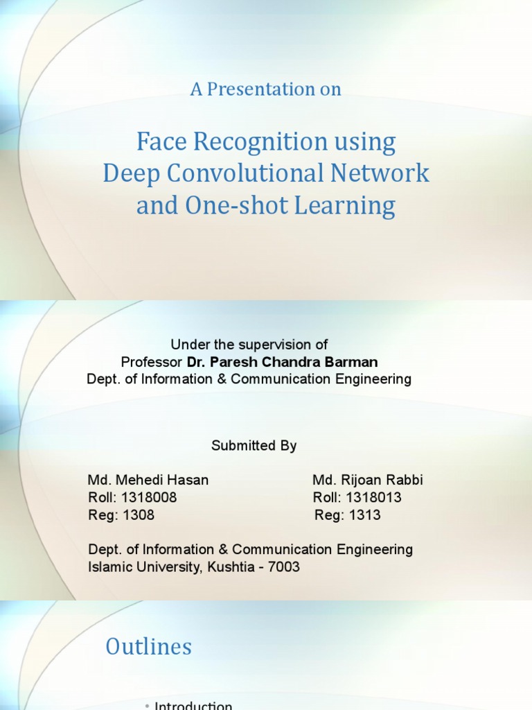 Face Recognition Using Deep Convolution Network and One-Shot Learning ...