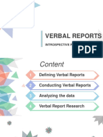 Verbal Reports Research