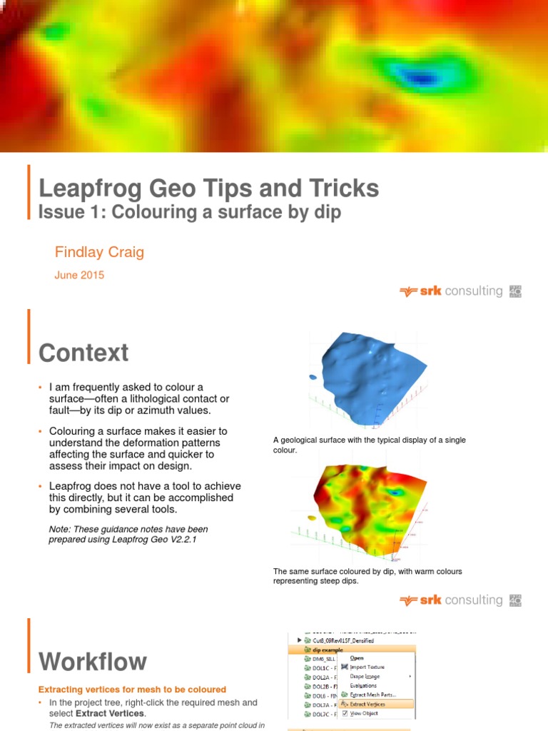 Leapfrog Geo: Colouring Surfaces by Dip | PDF | Computing | Computing ...