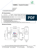 1000 to 1300MHz Coaxial Circulator Design Features and Specifications