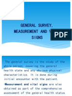 General Survey, Measurement and Vital Signs