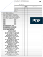 Modelo Check List Refrigeração