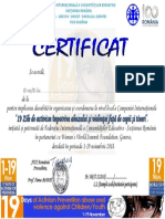 Certificat 19 zile 2018