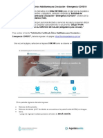 Instructivo Certificado Unico Habilitante Circulacion PDF