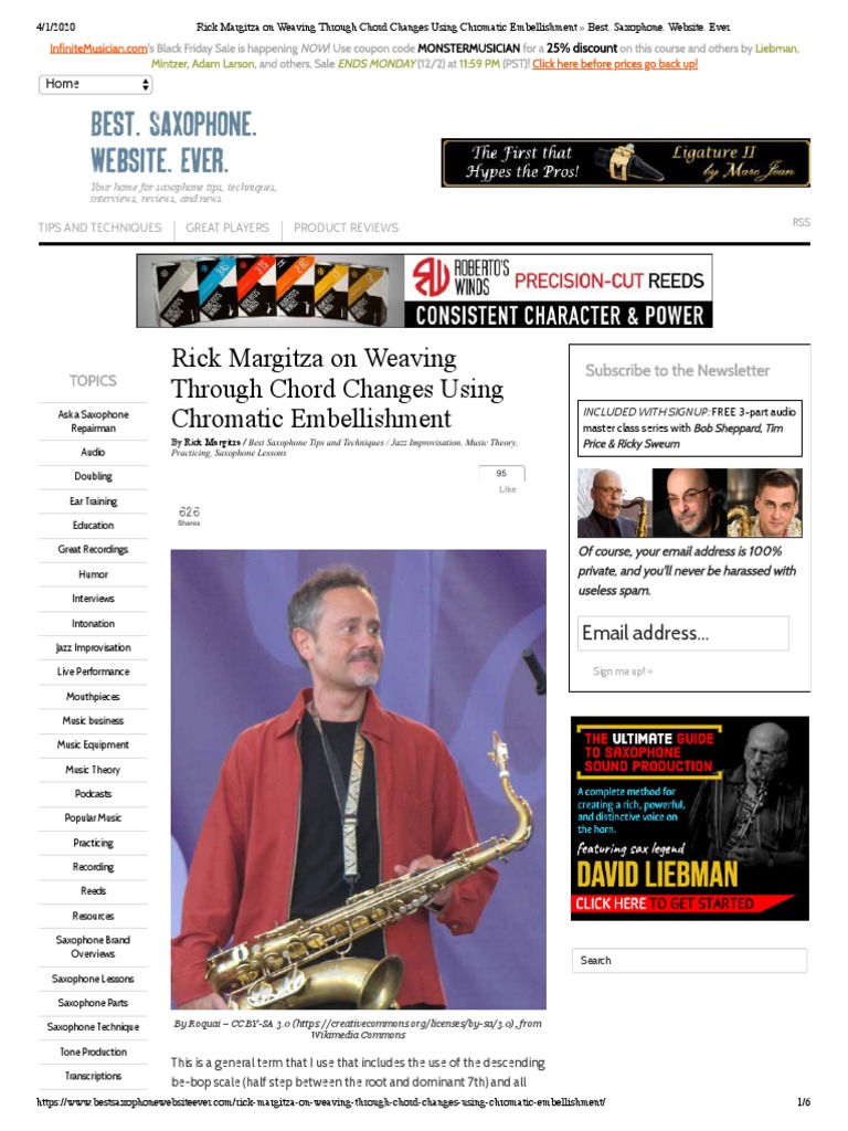 Rick Margitza On Weaving Through Chord Changes Using Chromatic