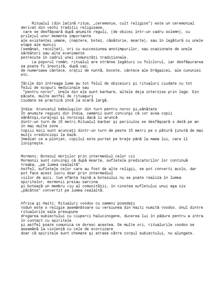 Ritualuri | PDF