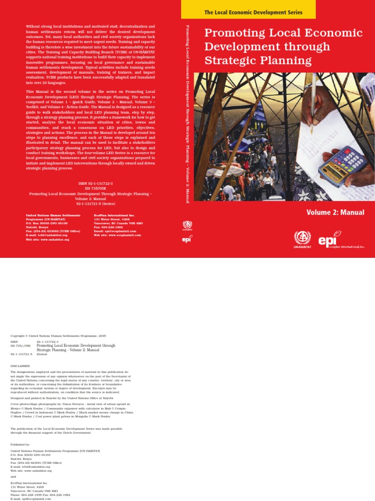 UN Local Regional Economic Development Manual | PDF