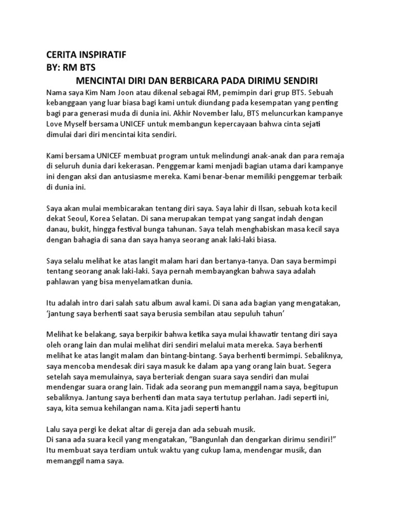 Cerita Inspiratif Bts