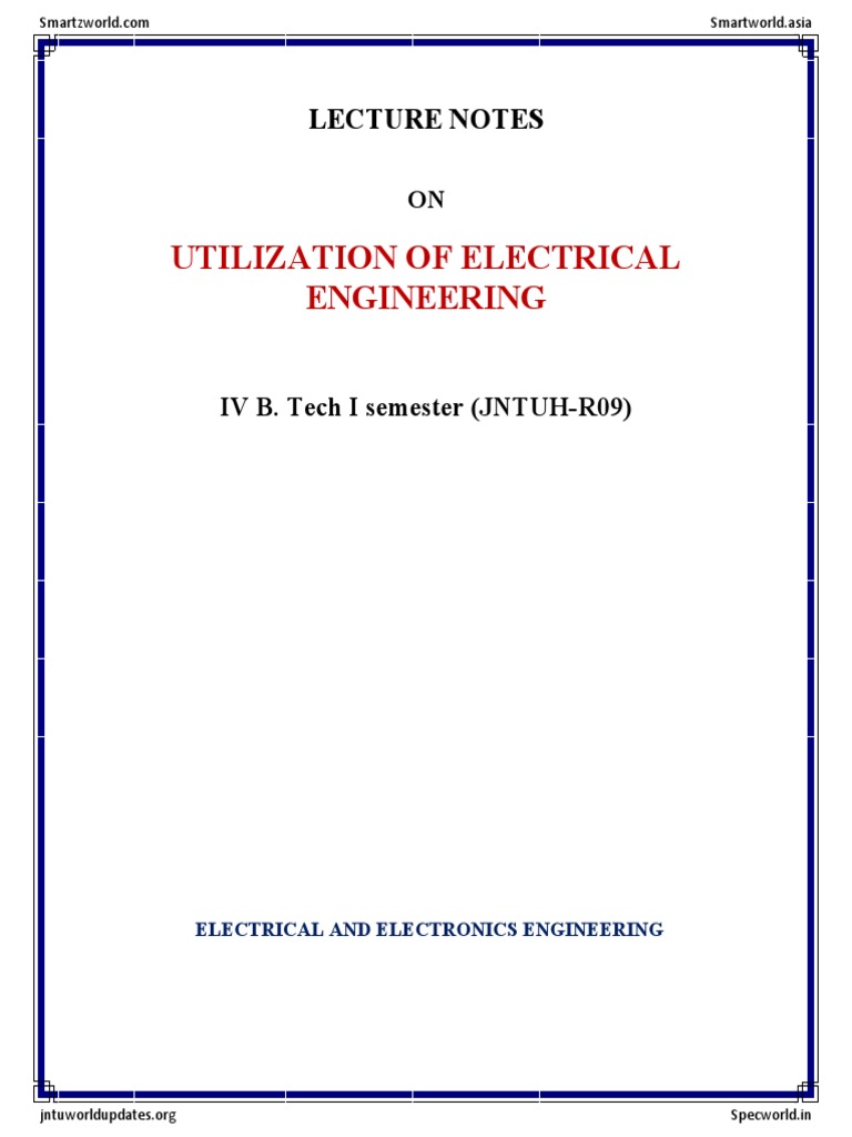 Utilization of Electrical Energy (1100) 11 PDF Electric Motor