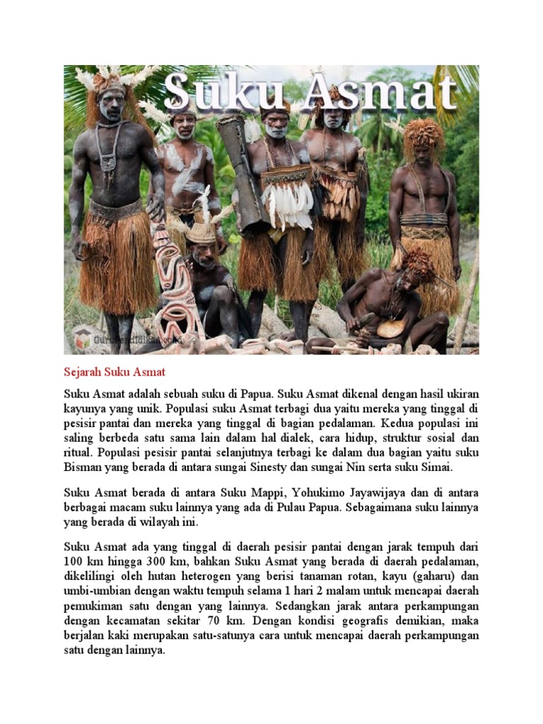 Sejarah dan Budaya Suku Asmat | PDF