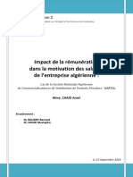 Impact de La Remuneration Dans La Motivation Des Salaries de L Entreprise Algerienne Cas de La Societe Nationale Algerienne de Commercialisation PDF