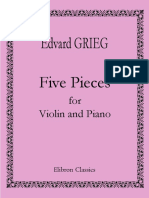 Edvard - Grieg - Five - Pieces For Violin and Piano PDF