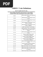 OBDII C Code Definitions