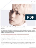 Carta Suicida Jonghyun Artista Coreano, Nine9, Revela Su Carta Final - Soompi Artículo