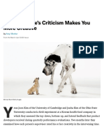 "A Subordinate’s Criticism Makes You More Creative" by Amy Meeker