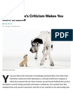 "A Subordinate's Criticism Makes You More Creative" by Amy Meeker