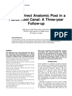 Use of a direct anatomic post in a flared root canal